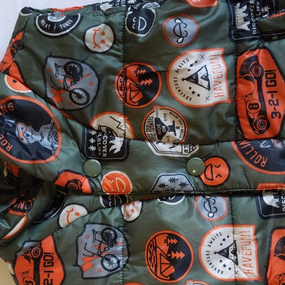 joe fresh green snap close puffer vest 2T toddler boys - Picture 4 of 8